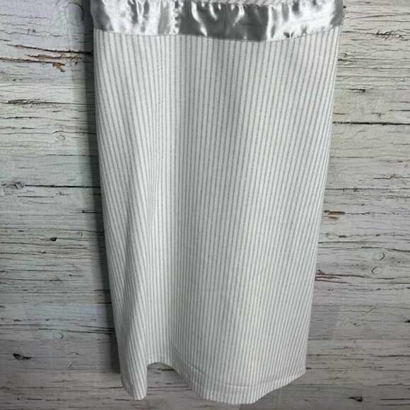 Banana Republic White striped silver Sheath Midi Dress size 2 - Picture 2 of 7